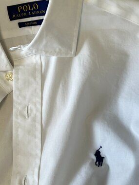 Polo Ralph Lauren Easy Care White Dress Shirt - Size Medium Men